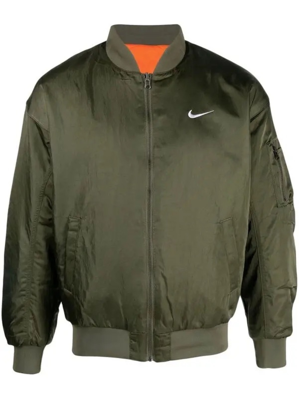 Olive Green Nike Reversible Varsity Bomber Jacket  - 2X